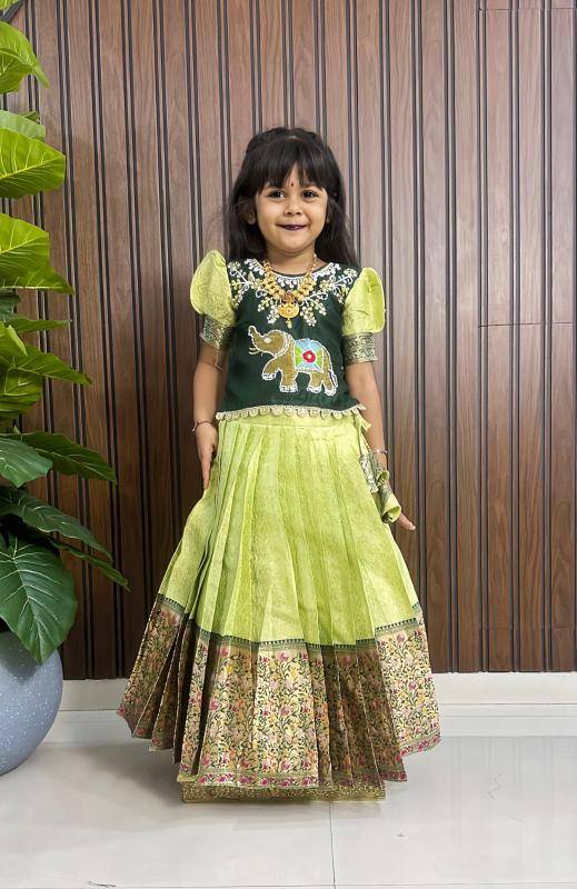 PAITHANI KIDS LEHENGA CHOLI silk Affordable kids clothing Mumbai